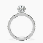 2.99 ct. oval Kourtney Kardashian Engagement Ring in platinum side right image one