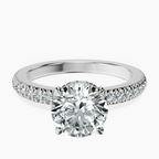 10kt White Gold Jia Secret Double Halo Eternity Lab Diamond Ring front image
