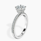 10kt White Gold Jia Secret Double Halo Eternity Lab Diamond Ring standing product image one