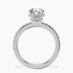 10kt White Gold Jia Secret Double Halo Eternity Lab Diamond Ring side right image one