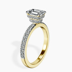 10kt Yellow Gold Kourtney Kardashian Secret Double Halo Eternity Lab Diamond Ring standing product image one