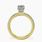 10kt Yellow Gold Kourtney Kardashian Secret Double Halo Eternity Lab Diamond Ring side right image one