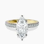 10kt Yellow Gold Kourtney Kardashian Secret Double Halo Eternity Lab Diamond Ring front image