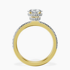 10kt Yellow Gold Kourtney Kardashian Secret Double Halo Eternity Lab Diamond Ring side right image one