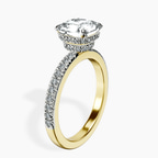 10kt Yellow Gold Kourtney Kardashian Secret Double Halo Eternity Lab Diamond Ring standing product image one