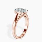 2.06 ct. oval Allen Solitaire Ring in 18kt rose gold standing product image one