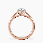 2.06 ct. oval Allen Solitaire Ring in 18kt rose gold side right image one