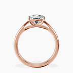 14kt Rose Gold Allen Flat Band Solitaire Lab Diamond Ring side right image one