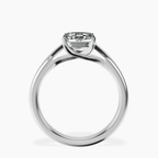 Platinum Allen Flat Band Solitaire Lab Diamond Ring side right image one