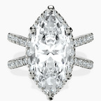 Platinum Electra Criss Cross Halo Lab Diamond Ring front image