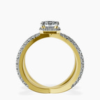 1.09 ct. emerald Electra Criss Cross Ring in 10kt yellow gold side right image one