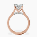 18kt Rose Gold Elsa Hidden Accents Solitaire Lab Diamond Ring side right image one