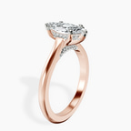18kt Rose Gold Elsa Hidden Accents Solitaire Lab Diamond Ring standing product image one