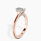 18kt Rose Gold Elsa Hidden Accents Solitaire Lab Diamond Ring standing product image one