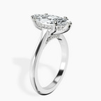 Platinum Elsa Hidden Accents Solitaire Lab Diamond Ring standing product image one