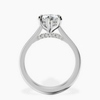 Platinum Elsa Hidden Accents Solitaire Lab Diamond Ring side right image one