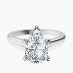 Platinum Demi Lovato Hidden Accents Solitaire Lab Diamond Ring front image