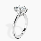 Platinum Demi Lovato Hidden Accents Solitaire Lab Diamond Ring standing product image one