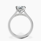 Platinum Demi Lovato Hidden Accents Solitaire Lab Diamond Ring side right image one