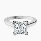 Platinum Demi Lovato Hidden Accents Solitaire Lab Diamond Ring front image