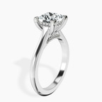 Platinum Demi Lovato Hidden Accents Solitaire Lab Diamond Ring standing product image one