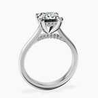 Platinum Demi Lovato Hidden Accents Solitaire Lab Diamond Ring side right image one