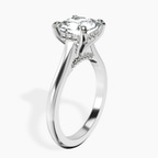 14kt White Gold Elsa Hidden Accents Solitaire Lab Diamond Ring standing product image one