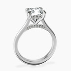 14kt White Gold Elsa Hidden Accents Solitaire Lab Diamond Ring side right image one