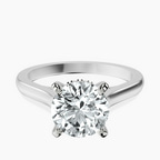 Platinum Elsa Hidden Accents Solitaire Lab Diamond Ring front image