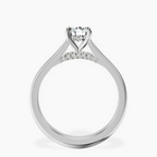 18kt White Gold Elsa Hidden Accents Solitaire Lab Diamond Ring side right image one