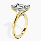 18kt Yellow Gold Elsa Hidden Accents Solitaire Lab Diamond Ring standing product image one