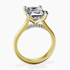 18kt Yellow Gold Elsa Hidden Accents Solitaire Lab Diamond Ring side right image one
