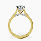 2.99 ct. oval Elsa Solitaire Ring in 10kt yellow gold side right image one