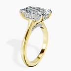 18kt Yellow Gold Elsa Hidden Accents Solitaire Lab Diamond Ring standing product image one