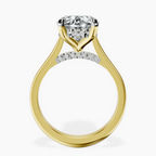 18kt Yellow Gold Elsa Hidden Accents Solitaire Lab Diamond Ring side right image one