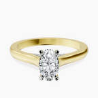 18kt Yellow Gold Elsa Hidden Accents Solitaire Lab Diamond Ring front image