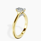18kt Yellow Gold Elsa Hidden Accents Solitaire Lab Diamond Ring standing product image one