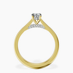 18kt Yellow Gold Elsa Hidden Accents Solitaire Lab Diamond Ring side right image one
