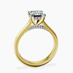 18kt Yellow Gold Elsa Hidden Accents Solitaire Lab Diamond Ring side right image one