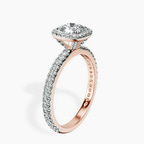 1.49 ct. cushion Victoria Beckham Engagement Ring in 18kt rose gold standing product image one
