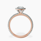 1.49 ct. cushion Victoria Beckham Engagement Ring in 18kt rose gold side right image one