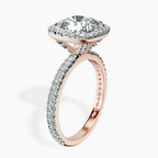 18kt Rose Gold Klarissa Halo Lab Diamond Eternity Ring standing product image one