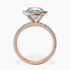 18kt Rose Gold Klarissa Halo Lab Diamond Eternity Ring side right image one