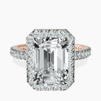 14kt Rose Gold Klarissa Halo Lab Diamond Eternity Ring front image