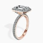 14kt Rose Gold Klarissa Halo Lab Diamond Eternity Ring standing product image one