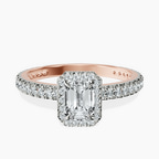 10kt Rose Gold Klarissa Halo Lab Diamond Eternity Ring front image
