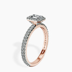 10kt Rose Gold Klarissa Halo Lab Diamond Eternity Ring standing product image one