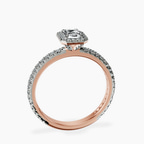 10kt Rose Gold Klarissa Halo Lab Diamond Eternity Ring side right image one