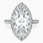 18kt Rose Gold Klarissa Halo Lab Diamond Eternity Ring front image