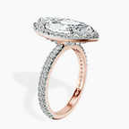 18kt Rose Gold Klarissa Halo Lab Diamond Eternity Ring standing product image one